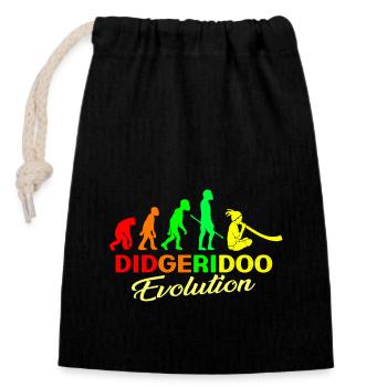 Didgeridoo Aborigène Australie Musique Méditation - Sac cadeau en coton avec cordon (14 x 20 cm) - noir - Devant