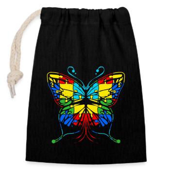 Autism - Closable cotton gift bag (14x20cm) - black - Front