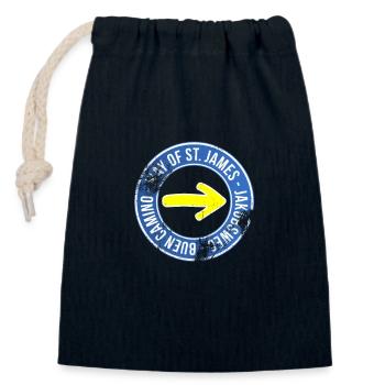 Pilgern nach Santiago de Compostela - Verschließbarer Geschenkbeutel aus Baumwolle (14x20cm) - Navy - Vorne