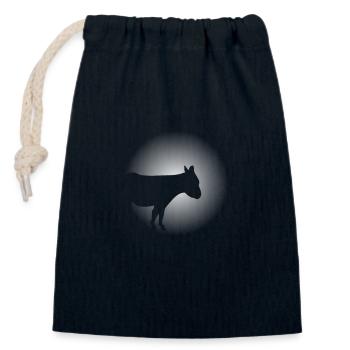 Sweet Donkey Moonlight Donkey Holder Gift - Closable cotton gift bag (14x20cm) - navy - Front