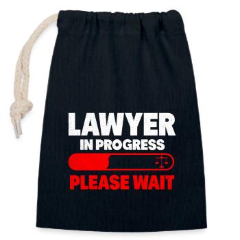 Lawyer - Closable cotton gift bag (14x20cm) - navy - Front