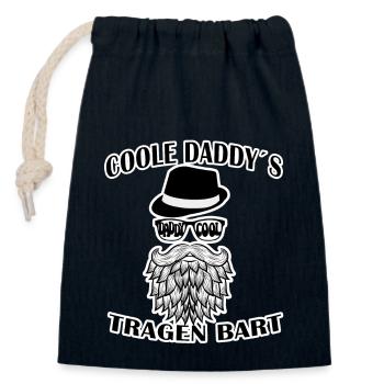 Daddy Cool - Verschließbarer Geschenkbeutel aus Baumwolle (14x20cm) - Navy - Vorne