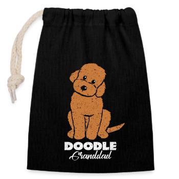 Doodle - Closable cotton gift bag (14x20cm) - black - Front