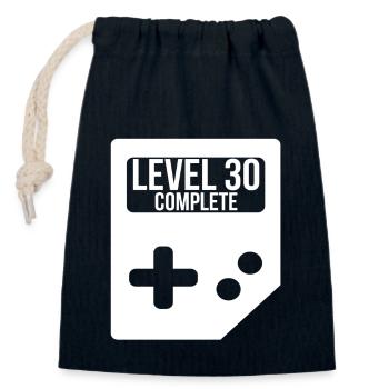 30th birthday man - Closable cotton gift bag (14x20cm) - navy - Front
