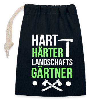 Gartenbau Landschaftsbauer Gärtner Garten Beruf - Verschließbarer Geschenkbeutel aus Baumwolle (14x20cm) - Navy - Vorne