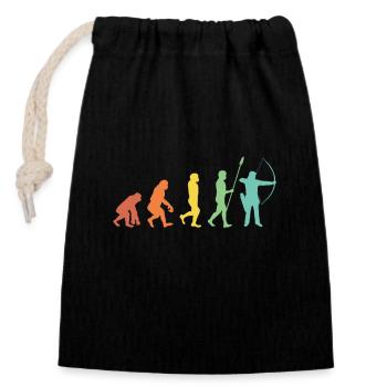Evolution Bogenschießen Bogenschütze Pfeil Bogen - Sac cadeau en coton avec cordon (14 x 20 cm) - noir - Devant