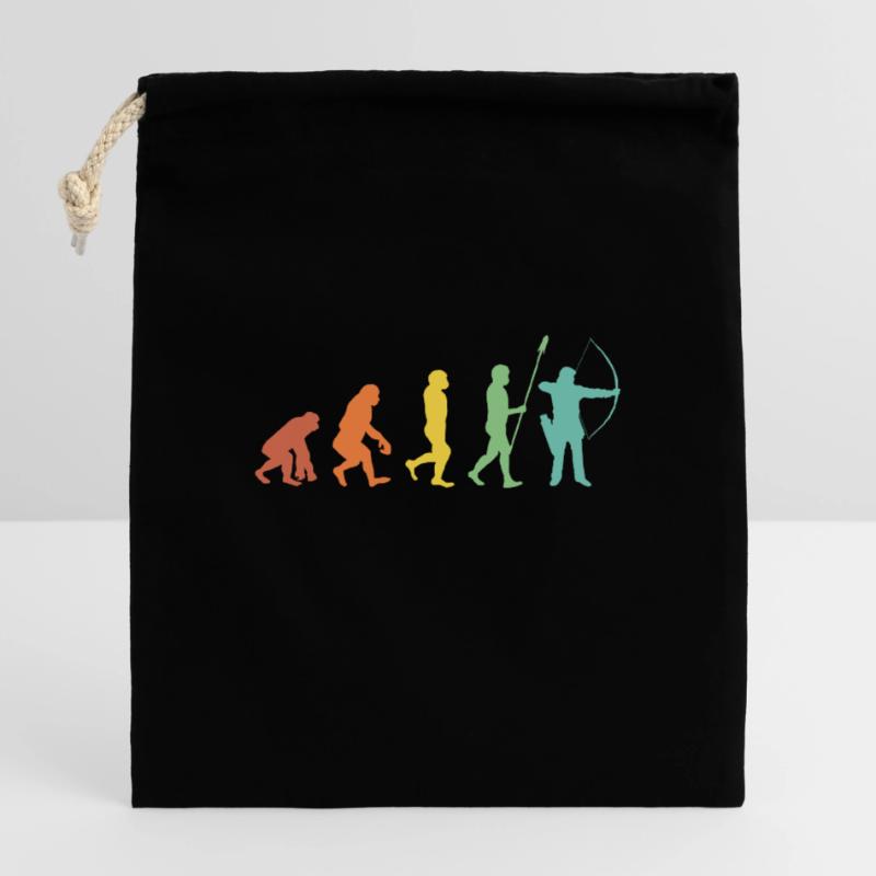 Evolution Bogenschießen Bogenschütze Pfeil Bogen Sac cadeau en coton avec cordon (14 x 20 cm)