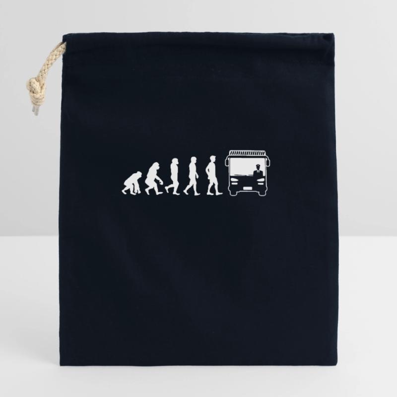 Chauffeur de bus chemise évolution chauffeur de bus Sac cadeau en coton avec cordon (14 x 20 cm)