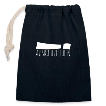 Ausruhezeichen Deutsch Lehrer Ausrufezeichen - Verschließbarer Geschenkbeutel aus Baumwolle (14x20cm) - Navy - Vorne