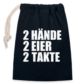 Zweitakt Moped Motorrad 2 Takt Eier Otto Motor - Verschließbarer Geschenkbeutel aus Baumwolle (14x20cm) - Navy - Vorne