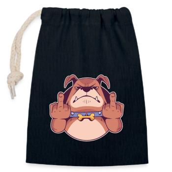 bulldogge bulldoggen dogge doggen kampfhund - Verschließbarer Geschenkbeutel aus Baumwolle (14x20cm) - Navy - Vorne