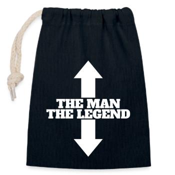 Men The Man The Legend The Man The Legend Man - Closable cotton gift bag (14x20cm) - navy - Front