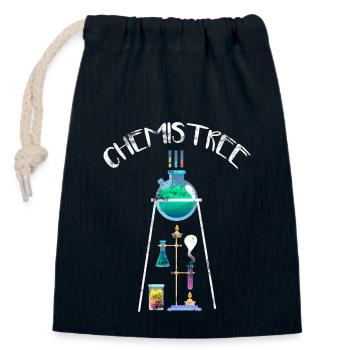 Chemist tree physicist chemistry laboratory assistant teacher - Closable cotton gift bag (14x20cm) - navy - Front
