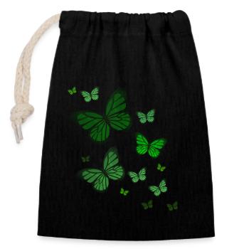 Papillon Papillon Papillon enfants - Sac cadeau en coton avec cordon (14 x 20 cm) - noir - Devant