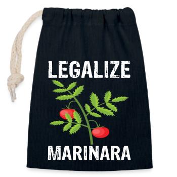 tomatoes - Closable cotton gift bag (14x20cm) - navy - Front