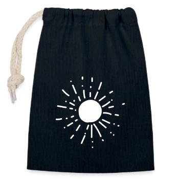 Sonne Sun - Verschließbarer Geschenkbeutel aus Baumwolle (14x20cm) - Navy - Vorne