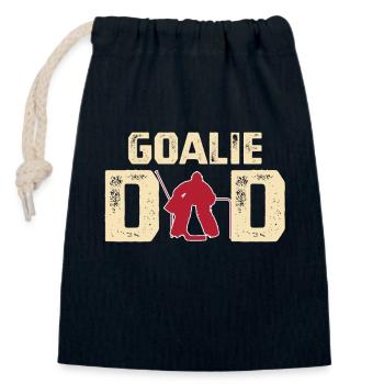 Eishockeyspieler Torhüter Papa Vatertag Trikot - Verschließbarer Geschenkbeutel aus Baumwolle (14x20cm) - Navy - Vorne