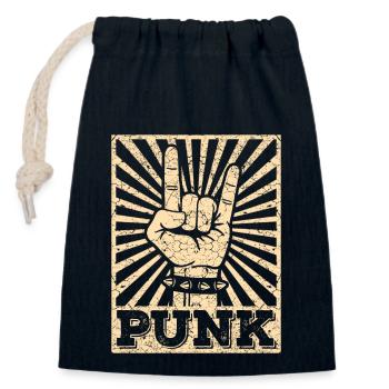 Punk Musik Anarchie Punkrock Band Konzert Geschenk - Verschließbarer Geschenkbeutel aus Baumwolle (14x20cm) - Navy - Vorne