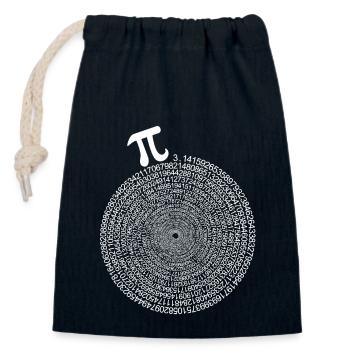 Pi Day Infinity Pi Day - Closable cotton gift bag (14x20cm) - navy - Front