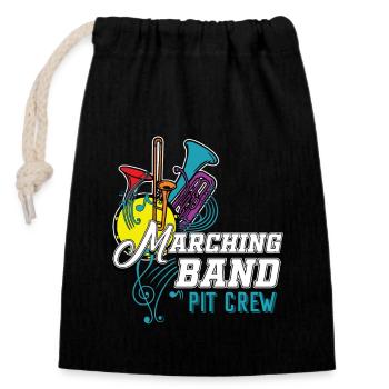 Marching band - Closable cotton gift bag (14x20cm) - black - Front