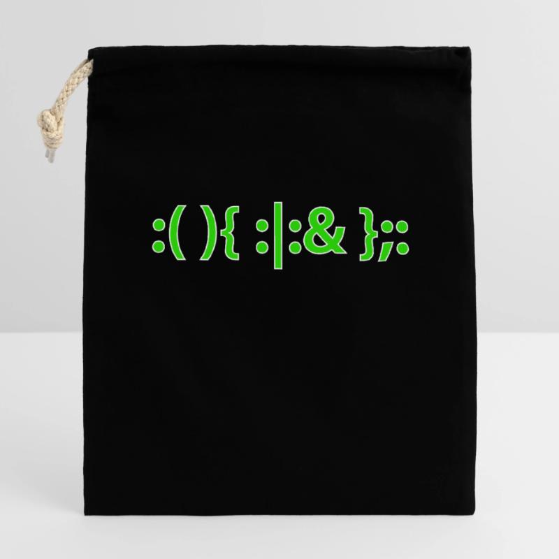 Bash Fork Bomb Shirt for Linux Unix Geeks Verschließbarer Geschenkbeutel aus Baumwolle (14x20cm)