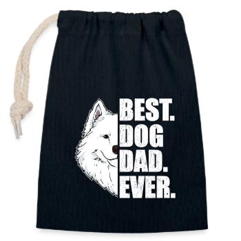 Bester Hunde Papa Samojede Hunde Geschenk - Verschließbarer Geschenkbeutel aus Baumwolle (14x20cm) - Navy - Vorne