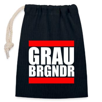 Grauburgunder Graubrgndr Rotwein weißwein wein - Verschließbarer Geschenkbeutel aus Baumwolle (14x20cm) - Navy - Vorne