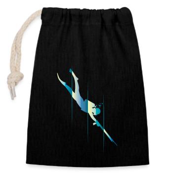 Spearfishing - Closable cotton gift bag (14x20cm) - black - Front