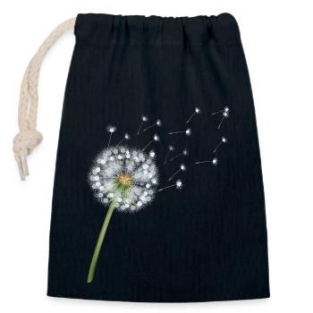 Pissenlit nature jardinier fleurs pissenlit cadeau - Sac cadeau en coton avec cordon (14 x 20 cm) - bleu marine - Devant