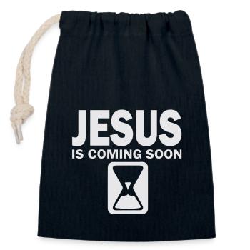 Jesus - Verschließbarer Geschenkbeutel aus Baumwolle (14x20cm) - Navy - Vorne