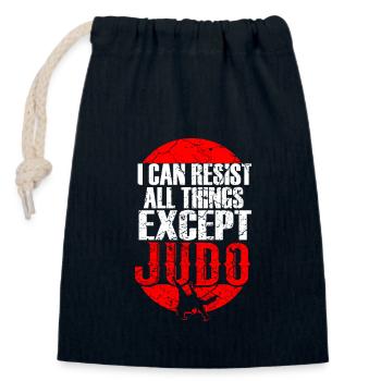 Judo - Closable cotton gift bag (14x20cm) - navy - Front