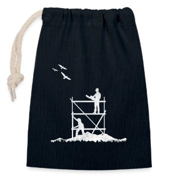 Gerüstbau Gerüst Beruf - Verschließbarer Geschenkbeutel aus Baumwolle (14x20cm) - Navy - Vorne