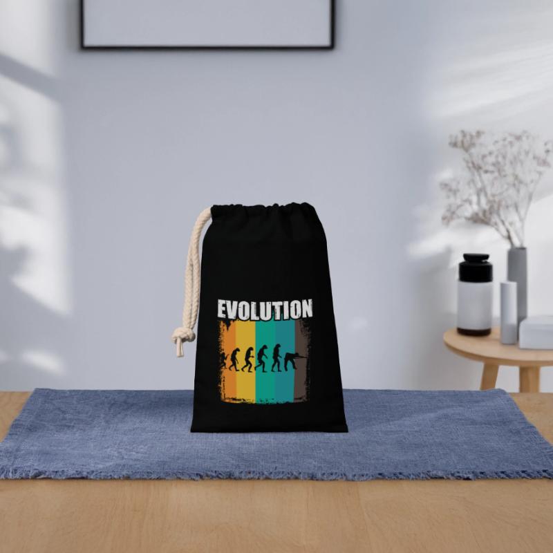 Billiard Evolution Closable cotton gift bag (14x20cm)