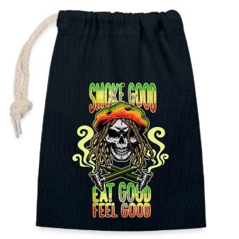 Weed Cannabis Marijuana Pot Gift - Closable cotton gift bag (14x20cm) - navy - Front