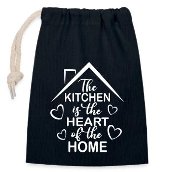 kitchen - Closable cotton gift bag (14x20cm) - navy - Front