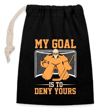 Eishockey Eishockey Geschenk Eishockey - Verschließbarer Geschenkbeutel aus Baumwolle (14x20cm) - Schwarz - Vorne