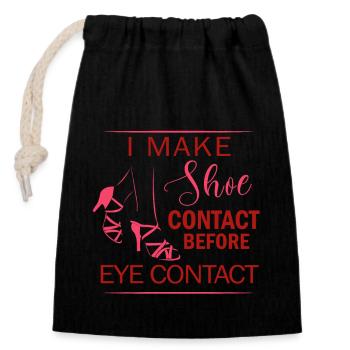 Bachata, bachata bachata gift, bachata - Closable cotton gift bag (14x20cm) - black - Front