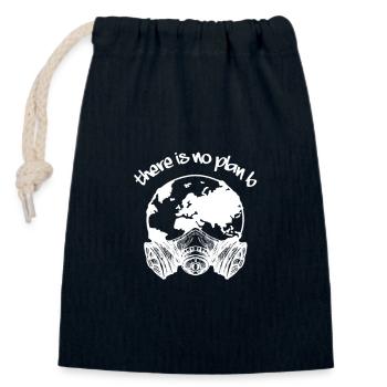 Naturschutz their is no plan B Geschenk - Verschließbarer Geschenkbeutel aus Baumwolle (14x20cm) - Navy - Vorne