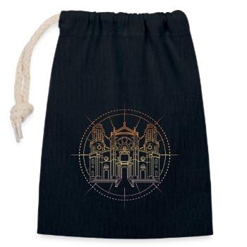 Cádiz - Sac cadeau en coton avec cordon (14 x 20 cm) - bleu marine - Devant
