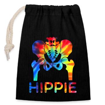 Opération de grand-mère d'articulation de hanche de hanche artificielle de hipster - Sac cadeau en coton avec cordon (14 x 20 cm) - noir - Devant