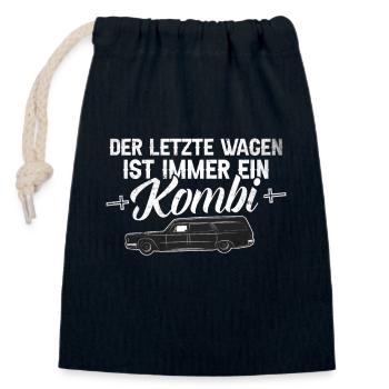 Der Letzte Wagen Immer Ein Kombi Bestatter Auto - Verschließbarer Geschenkbeutel aus Baumwolle (14x20cm) - Navy - Vorne