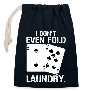 Card game card game poker poker - Closable cotton gift bag (14x20cm) - navy - Front