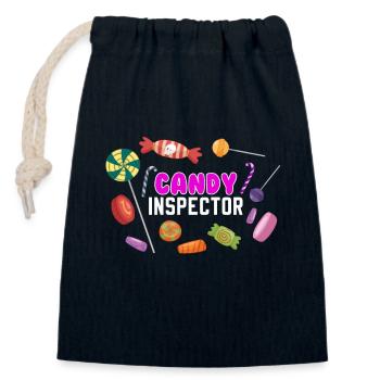 Sweets - Closable cotton gift bag (14x20cm) - navy - Front