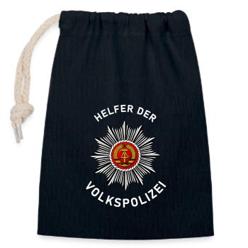 Aides de la police populaire - Sac cadeau en coton avec cordon (14 x 20 cm) - bleu marine - Devant