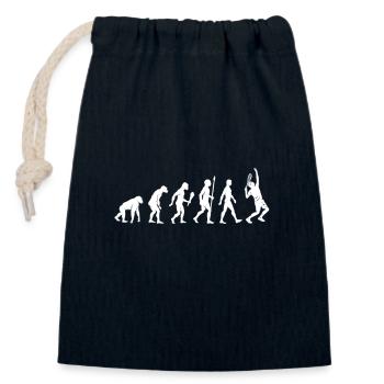 Coole Tennis Evolution Geschenkidee - Verschließbarer Geschenkbeutel aus Baumwolle (14x20cm) - Navy - Vorne