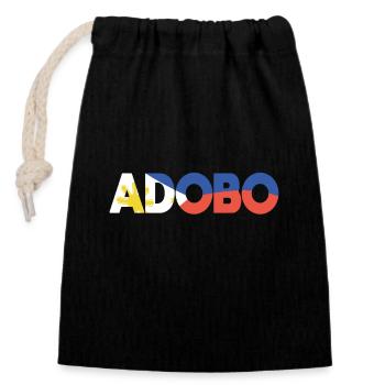 Adobo filipino philippines asia manila pinoy - Closable cotton gift bag (14x20cm) - black - Front