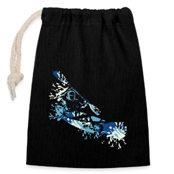 Canoe splash - Closable cotton gift bag (14x20cm) - black - Front