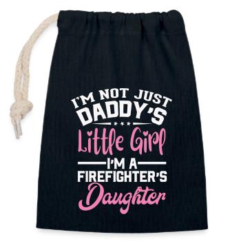 Fire brigade girl - Closable cotton gift bag (14x20cm) - navy - Front