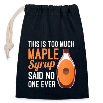 Maple Syrup Kanada Sirup Ahornsirup Sirup Kanada - Verschließbarer Geschenkbeutel aus Baumwolle (14x20cm) - Navy - Vorne