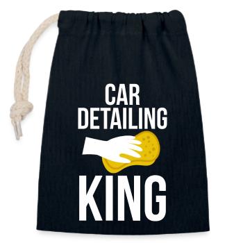 Car detailing King Polieren Politur Auto waschen - Verschließbarer Geschenkbeutel aus Baumwolle (14x20cm) - Navy - Vorne